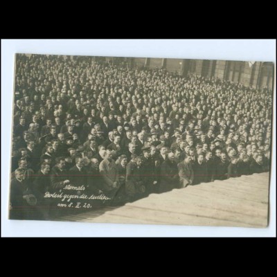 U9104/ München Protest gegen die Auslieferung "Niemals" 8.2.1920 Foto AK 