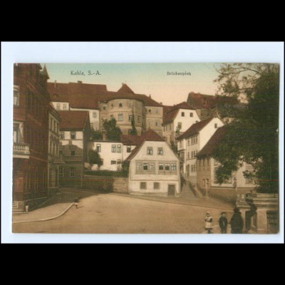 U6927-077./ Kahla Brückenplatz AK ca.1912 