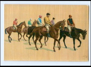 U8166/ Jockey Reitsport Pferde schöne Litho Ak ca.1900