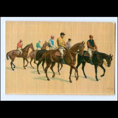 U8166/ Jockey Reitsport Pferde schöne Litho Ak ca.1900