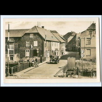 XX005430-172/ Malchow Brücke mit Langestraße Auto Foto AK 1942