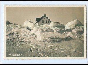 U8308-2340/ Schleimünde Lotsenhaus im Winter Foto AK ca.1935