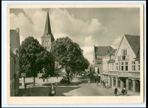 Y13879/ Plön Marktplatz mit Nikolaikirche 1955 Foto AK 