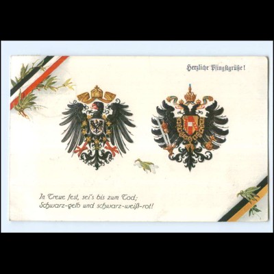 Y14092/ Wappen Deutschland Österreich 1. Weltkrieg AK 1916