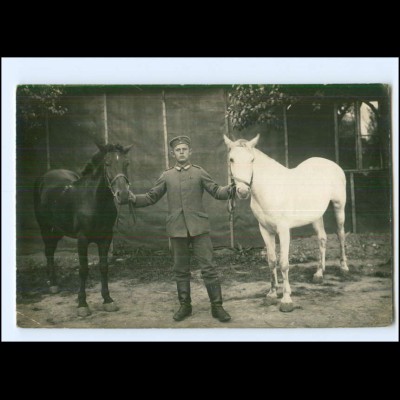 Y13819/ Soldat Pferde Foto AK ca.1915