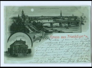 Y13842/ Gruß aus Frankfurt a.M. 1898 Litho AK