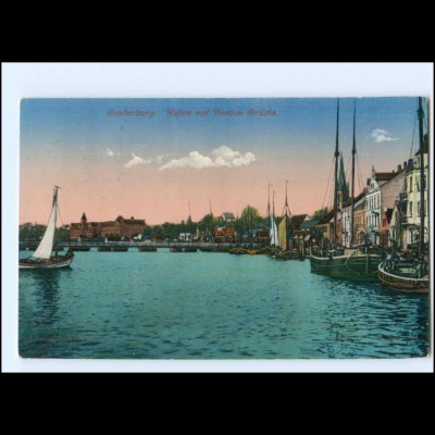Y14004/ Sonderburg Hafen mit Ponton Brücke AK 1916
