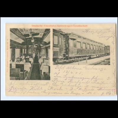XX007407/ Deutsche-Eisenbahn-Speisewagen-Gesellschaft AK 1905
