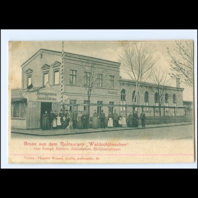 XX008936/ Berlin Restaurant Waldschlößchen b. Bahnstation Eichhornstraße AK 1903