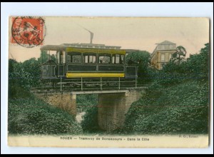 XX10207/ Rouen - Tramway de Bonsecours Straßenbahn Frankreich AK ca.1910