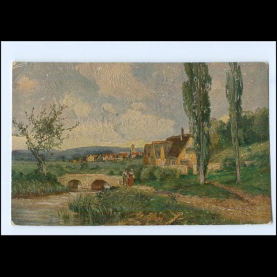 Y15053/ Degi-Gemälde AK Am Main von G.M. Meinzolt 1917