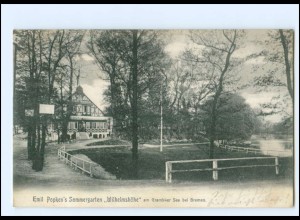 Y15248/ Popken`s Sommergarten Wilhelmshöhe bei Bremen Grambker See AK 1909