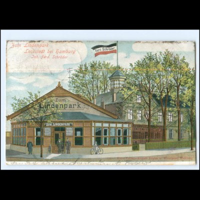 U9520/ Hamburg Lokstedt Zum Lindenpark AK 1904