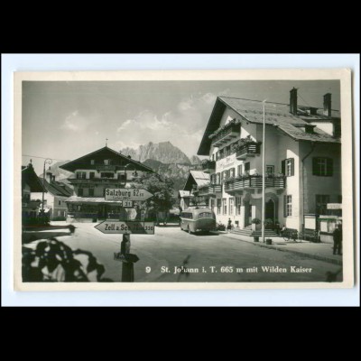 Y15398/ St. Johann in Tirol Omnibus Foto AK ca.1955