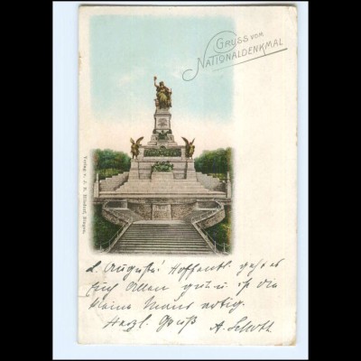 Y15622/ Gruß vom Niederwalddenkmal AK 1900 