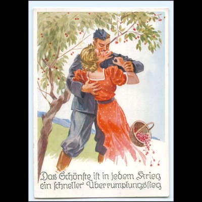 Y15757/ Liebespaar Soldat und Frau AK ca. 1940 Verlag. Emil Köhn 