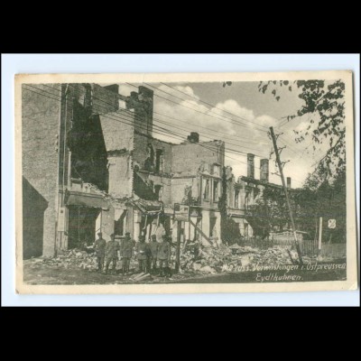 U9882/ Eydtkuhnen zerstört Ostpreußen WK1 AK 1916