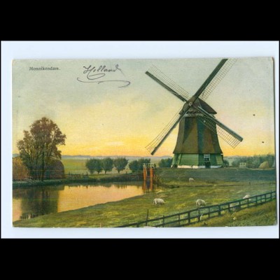 Y15990/ Windmühle Monnikendam Niederlande AK 1918