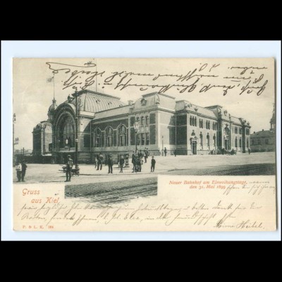 XX10089/ Kiel Neuer Bahnhof 1899 AK