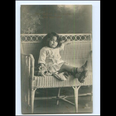 Y16530/ Kleines Mädchen schöne Foto AK ca.1912