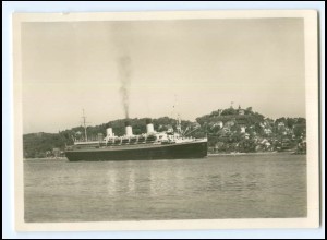 XX009854/ Dampfer Cap Arcona vor Blankenese Foto Ak ca.1938