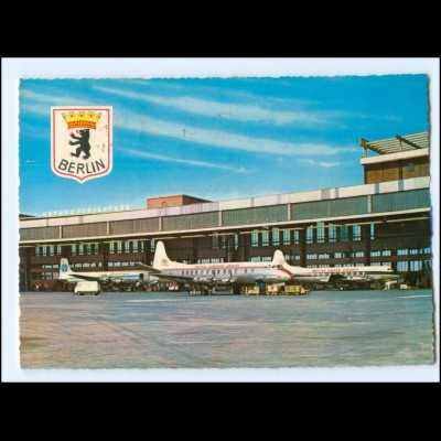 Y16663/ Berlin Flughafen Tempelhof Flugzeuge AK 1966