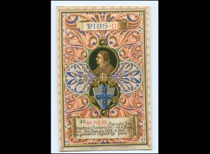S2247/ Vatikan Papst Pius III Litho AK 1903 Karte Nr. 42 Vatican 