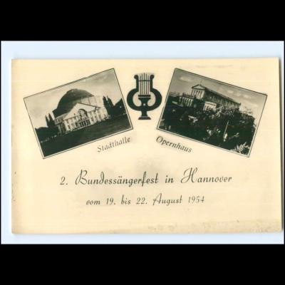 Y16917/ Hannover Bundessängerfest 1954 Foto AK