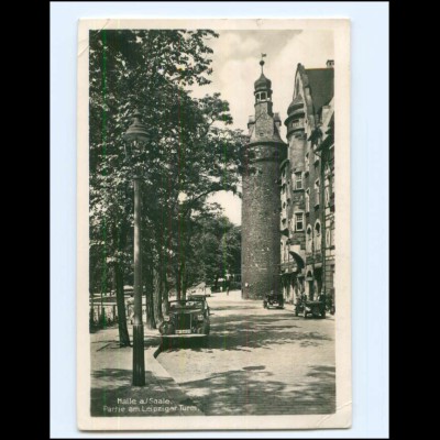 Y17143/ Halle Partie am Leipziger Turm 1940 Foto AK 