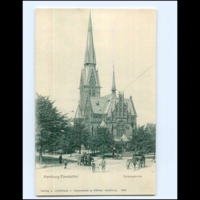 Y17148/ Hamburg Eimsbüttel Christuskirche ca.1900 AK 