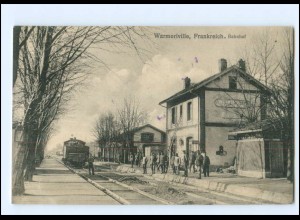 XX10933/ Warmerville Gare Bahnhof Frankreich AK 1915 -551-