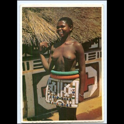 Y17673/ Junge Frau nackt Ndebbel Woman Afrika AK ca.1965