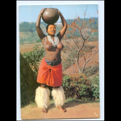 Y17659/ Junge Zulu Frau nackt Südafrika AK 