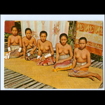 Y17946/ Junge Frauen nackt Sarawak - Malaysia AK ca. 1965