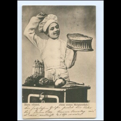 Y18007/ Junge als Koch Le Marmiton (Der Küchenjunge) AK 1902