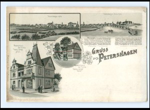 V1198-4953/ Gruß aus Petershagen ca.1900 Litho AK