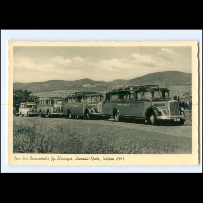 V1150/ Landau Pfalz Omnibus Reiseverkehr Blesinger AK ca. 1955