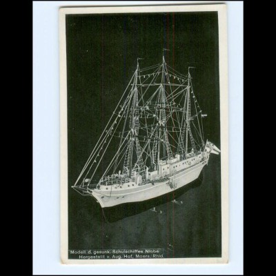 V1323/ Modell von Segelschulschiff Niobe Hergestellt von A. Hof, Moers AK 