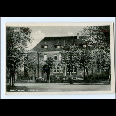 V1412/ Märk. Friedland Amtsgericht AK 1939 Westpreußen 