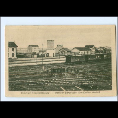 V1423/ Bahnhof Baroncourt bei Verdun AK 1916