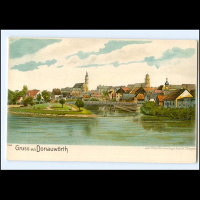 V1338/ Gruß aus Donauwörth Litho AK ca.1900