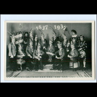 XX12488/ Bingen am Rh. Elferrat der Karneval-Verein AK 1837-1937