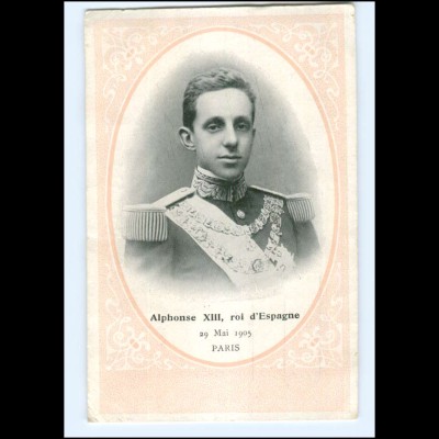 S2609/ Alphonse XIII, Roi de Espagne AK 1905 König von Spanien 