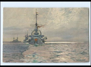 XX13211/ Linienschiff Elsaß Kriegsschiff Marine Tuck`s AK ca.1910