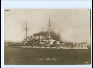 XX13204/ S.M.S. Oldenburg Foto AK Kriegsschiff Marine ca.1914