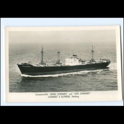 XX13157/ Frachter Handelsschiff Luise Leonhardt Foto AK 50/60er Jahre