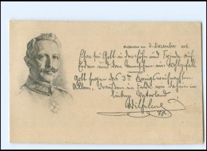Y18852/ Kaiser Wilhelm Weihnachsgruß an das deutsche Volk AK 1916