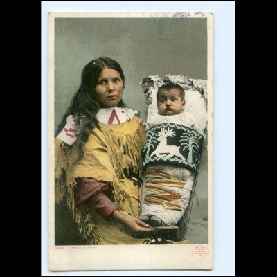 Y19127/ A proud Mother Indianer USA AK 