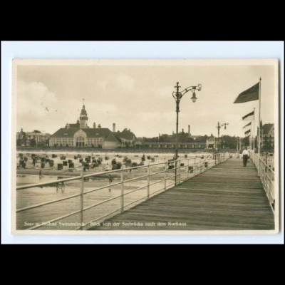 XX13997/ Swinemünde Seebrücke Foto AK 1935 Pommern