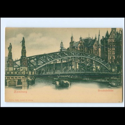 XX13871/ Hamburg Freihafen Brooksbrücke Speicherstadt AK ca.1905